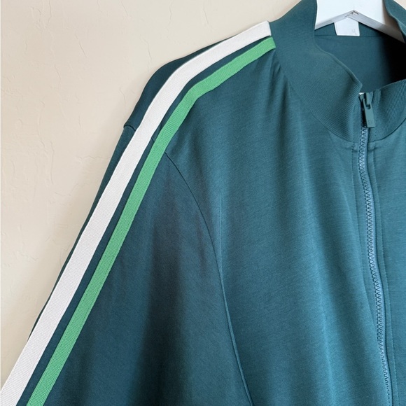 Pink Victoria’s Secret Track Jacket Long Sleeve Zip Sporty Lightweight Green XXL - Picture 7 of 13